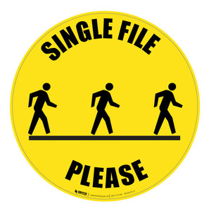 Single File Please - Floor Sign