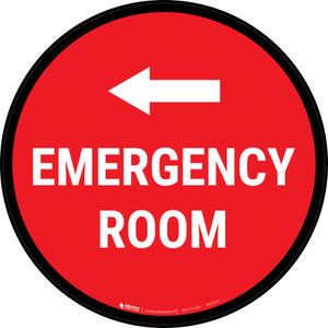 Emergency Room Left with Arrow Circular