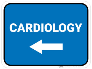 Cardiology Arrow Left Rectangular - Floor Sign