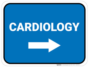 Cardiology Arrow Right Rectangular - Floor Sign