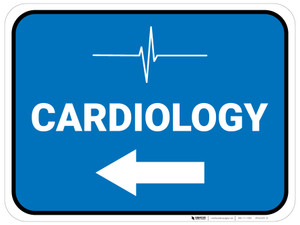 Cardiology With Icon Arrow Left Rectangular - Floor Sign