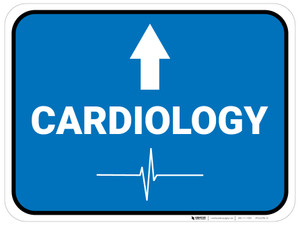 Cardiology With Icon Arrow Straight Rectangular - Floor Sign