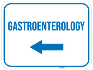 Gastroenterology Arrow Left Rectangular - Floor Sign