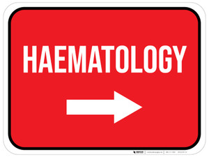 Haematology Arrow Right Rectangular - Floor Sign