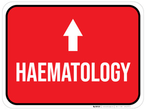 Haematology Arrow Straight Rectangular - Floor Sign