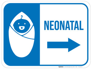 Neonatal Arrow Right Rectangular - Floor Sign