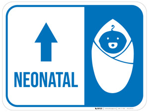 Neonatal Arrow Straight Rectangular - Floor Sign