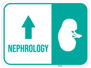 Nephrology Arrow Straight Rectangular - Floor Sign