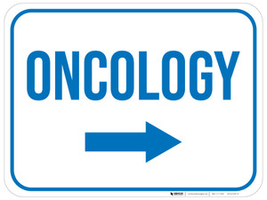 Oncology Arrow Right Rectangular - Floor Sign