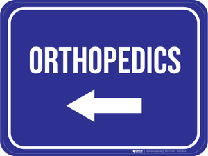 Orthopedics Arrow Left Rectangular - Floor Sign