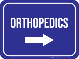 Orthopedics Arrow Right Rectangular - Floor Sign