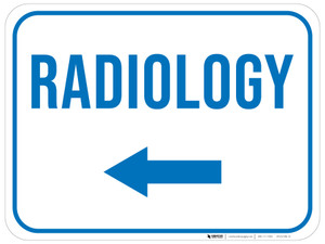 Radiology Left with Arrow Rectangular - Floor Sign