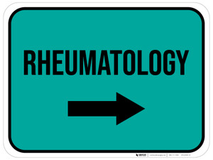 Rheumatology Arrow Right Rectangular - Floor Sign