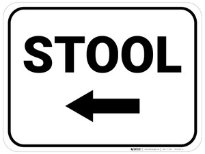 Stool Arrow Left Rectangular - Floor Sign