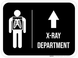 X-Ray Department Arrow Straight Rectangular - Floor Sign