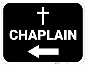 Chaplain Arrow Left Rectangular - Floor Sign