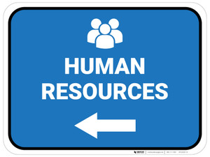 Human Resources Arrow Left Rectangular - Floor Sign