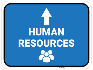 Human Resources Arrow Straight Rectangular - Floor Sign