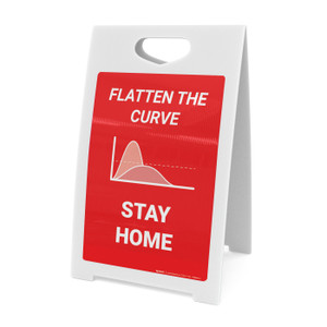 Flatten The Curve Stay Home - A-Frame Sign