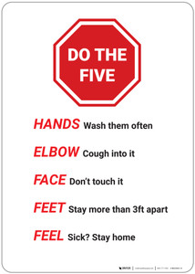Do The Five Stop Sign Graphic - Wall Sign