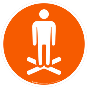 Stand Here Icon Only v2 - Floor Sign Stand Here Icon Only v2 - Floor Sign