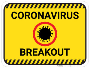Coronavirus Breakout with Icon - Floor Sign
