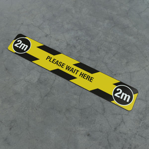 Please Wait Here 2M - Social Distancing Strip
