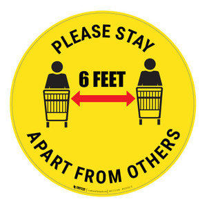 Please Stay 6 Feet Apart From Others - Floor Sign