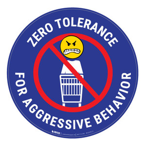 Zero Tolerance - Blue - Floor Sign