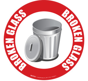 Broken Glass - Floor Sign Broken Glass - Floor Sign