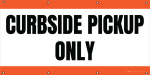 Curbside Pickup Only - Orange - Banner