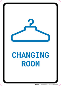 Changing Room with Icon Portrait v2 - Wall Sign