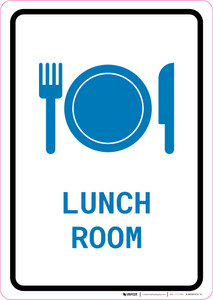 Lunch Room with Icon Portrait v2 - Wall Sign