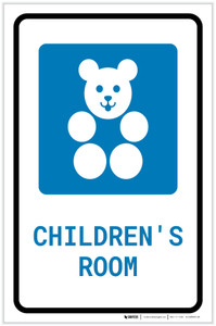 Children's Room with Icon Portrait - Label