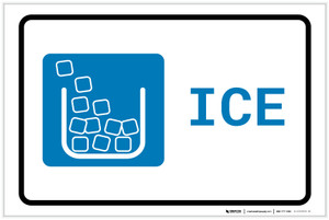 Ice with Icon Landscape - Label