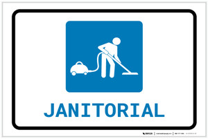 Janitorial with Icon Landscape - Label
