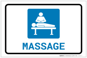 Massage with Icon Landscape - Label