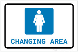 Womens Changing Area with Icon Landscape - Label