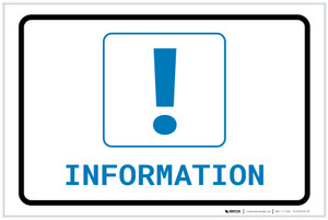 Information with Exclamation Mark Landscape v2 - Label