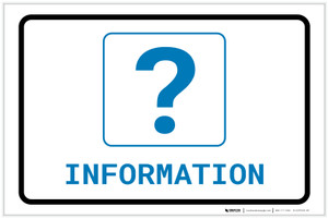 Information with Question Mark Landscape v2 - Label