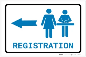 Registration Left Arrow with Icon Landscape v2 - Label