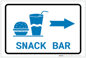 Snack Bar Right Arrow with Icon Landscape v2 - Label