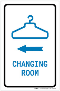 Changing Room Left Arrow with Icon Portrait v2 - Label