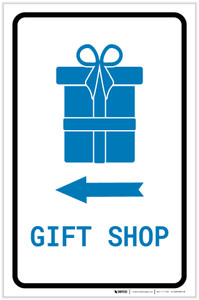 Gift Shop Left Arrow with Icon Portrait v2 - Label