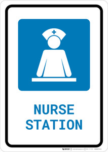 Nurse Station with Icon Portrait - Wall Sign