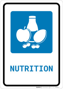 Nutrition with Icon Portrait - Wall Sign