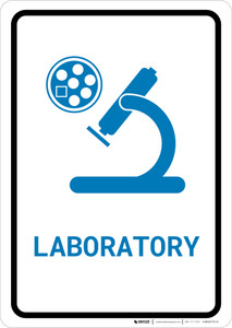 Laboratory with Icon Portrait v2 - Wall Sign