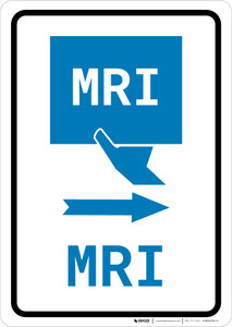 MRI Right Arrow with Icon Portrait v2 - Wall Sign