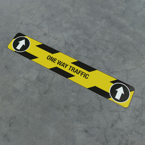 One Way Traffic up - Social Distancing Strip One Way Traffic up - Social Distancing Strip