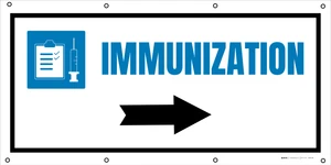 Immunization Right Arrow with Icon - Banner